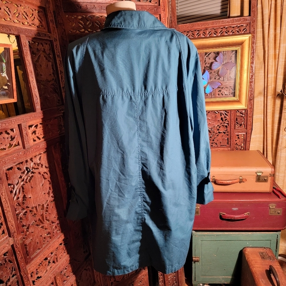 Vintage London Fog Teal Jacket, Size 16 - Picture 3 of 8
